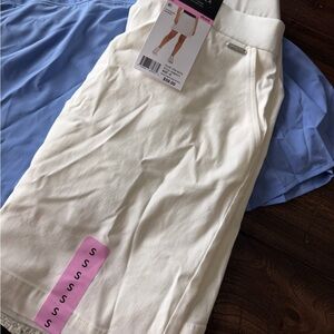 Rafaella White Skort with Silver Accent